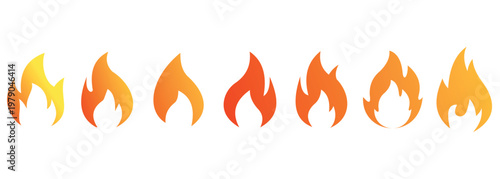 Fire Icon – Flame, Heat, and Safety Vector Illustration