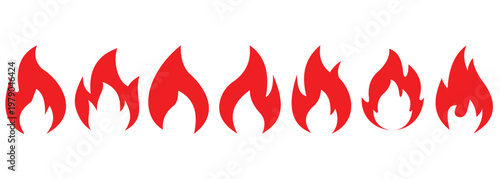 Fire Icon – Flame, Heat, and Safety Vector Illustration