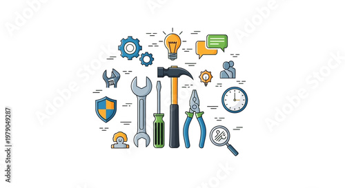 Collection of various hand tools.