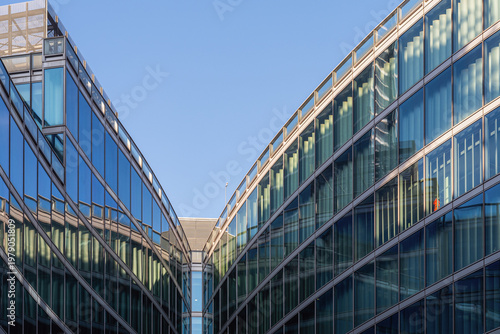 modern building in Gae Aulenti District, Milan, Italy