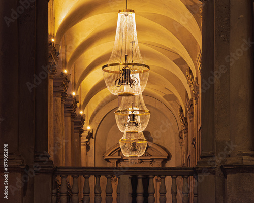 night shot of the downtown of Milan during the Christmas season, Milan, Italy