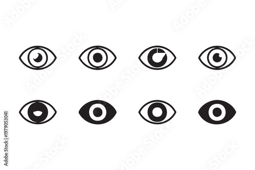 Visibility and Eye Icons for Monitoring, Tracking, and Security Systems
