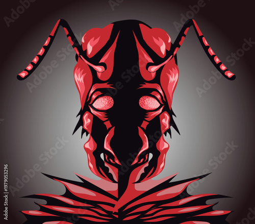 monstrous ant man with pincers and antennae