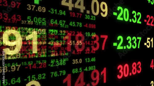 Financial stock market chart and candlestick data trends with investment analytics for trading and portfolio management.