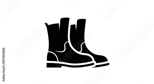 a pair of black boots.