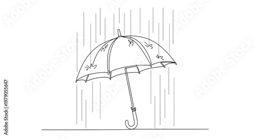 A black and white umbrella.