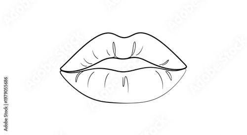 Beautiful woman lips close up view.