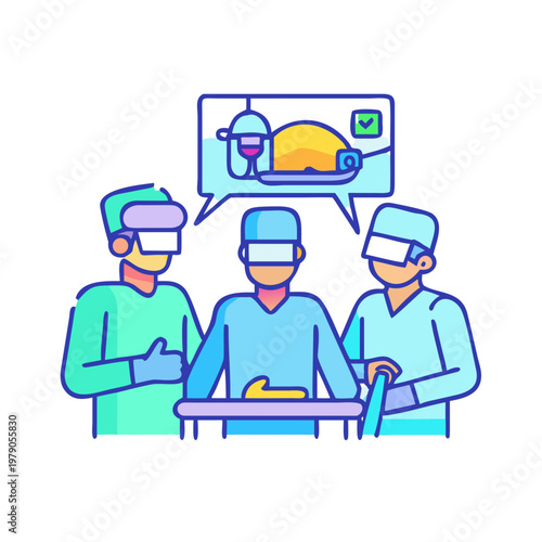 Medical Team Uses Virtual Reality for Surgical Training.