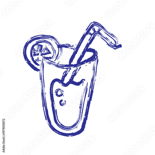 hand drawn cocktail doodle