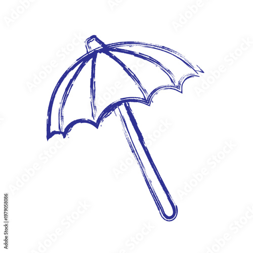 umbrella vector illustration hand drawn doodle