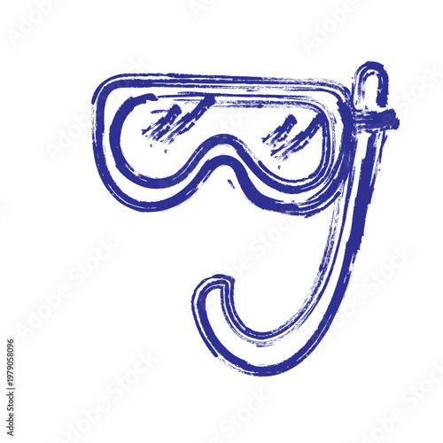 hand drawn snorkel doodle