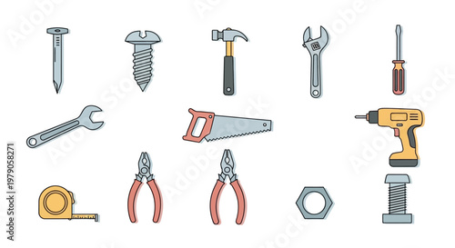 Collection of various hand tools.