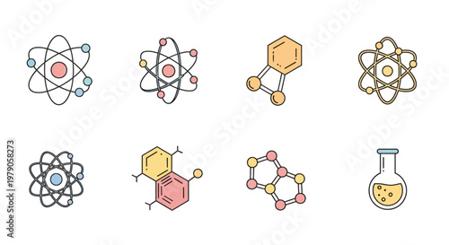 Various Atom and Molecule Structures.
