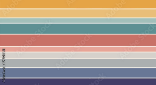 Colorful horizontal stripes in harmonious palette