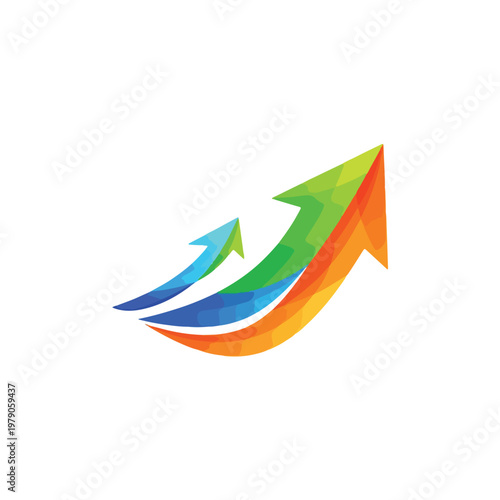 A colorful graphic of three arrows