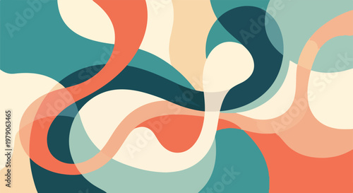 Abstract Artistic Shapes and Curves Design.