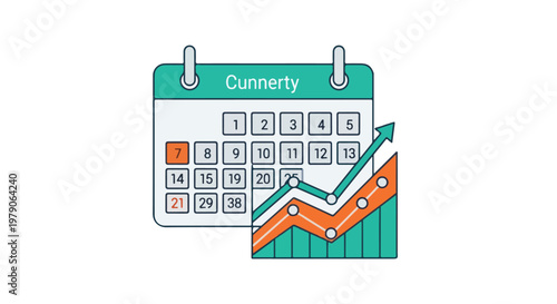 Calendar with Graphs and Charts.
