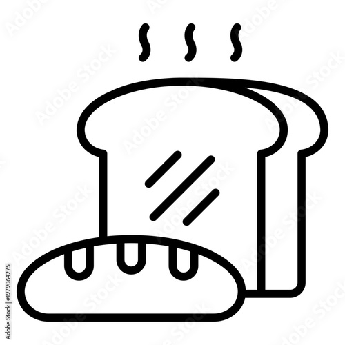 Bread Toast outline icon
