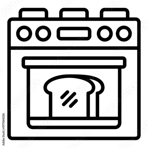 Oven Baking outline icon
