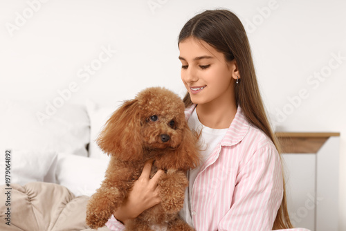 Teenage girl with cute Toy ...