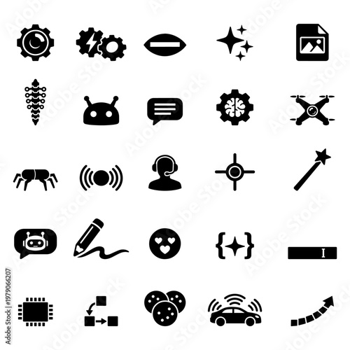 Technology user interface icon pack
Minimal solid icons for UI apps dashboards and modern digital technology systems