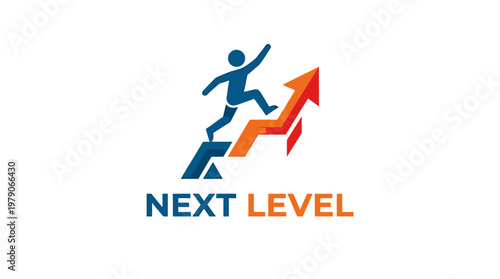 Reaching the Next Level Success and Growth Concept