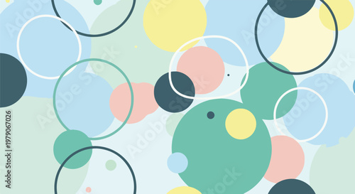 Colorful Bubbles and Circles in Various Sizes.