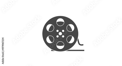 Film Reel with Leader and Spool.