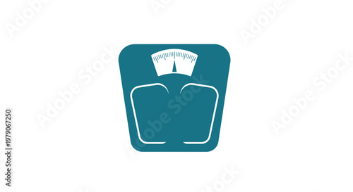 Digital Bathroom Scale Icon Illustration Design.