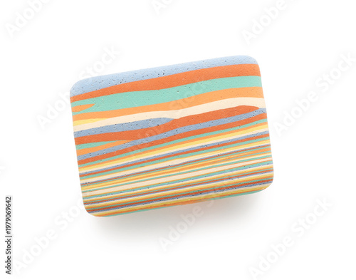 Colorful rubber eraser on w...