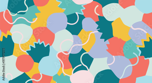 Colorful Abstract Shapes and Forms Design 1.