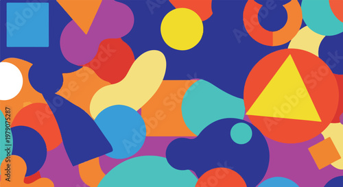 Colorful Abstract Shapes and Geometric Forms 4.