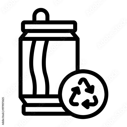 Metal recycle Line Icon