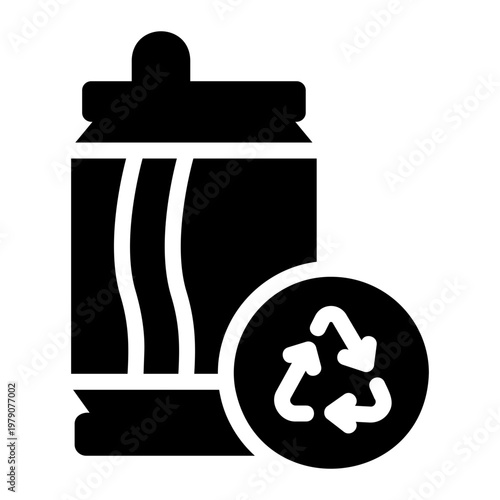 Metal recycle Solid icon