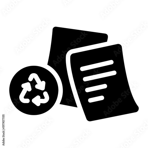 Paper recycle Solid icon