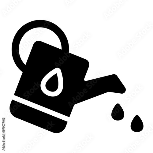 Plant watering can Solid icon