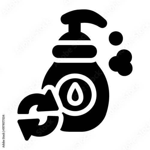 Refillable soap bottle Solid icon