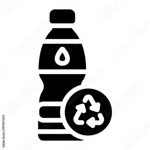 Plastic bottle recycle Solid icon