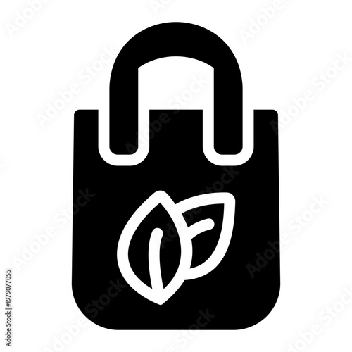 Reusable shopping bag Solid icon