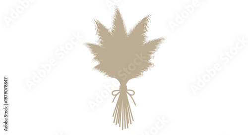 Bundle of dried wheat or oat stalks.