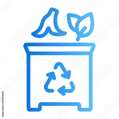 Compost bin Line Gradient Icon