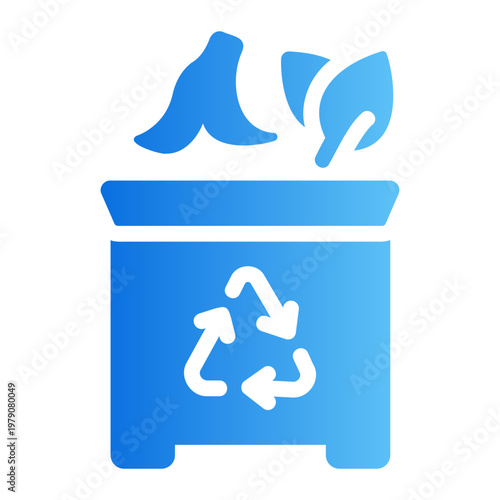 Compost bin Line Gradient Icon