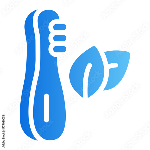 Bamboo toothbrush Line Gradient Icon