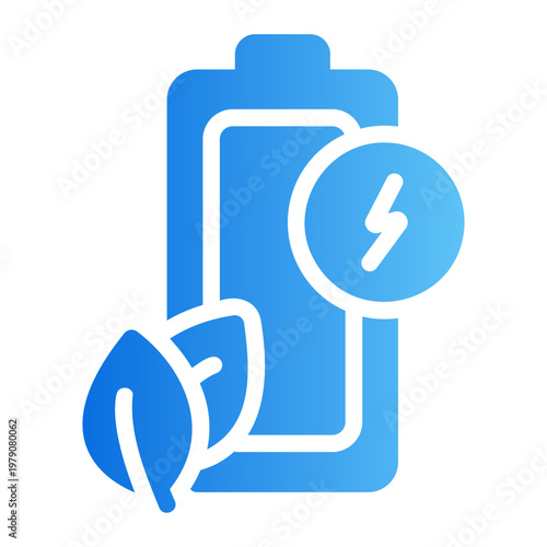 Eco battery Line Gradient Icon