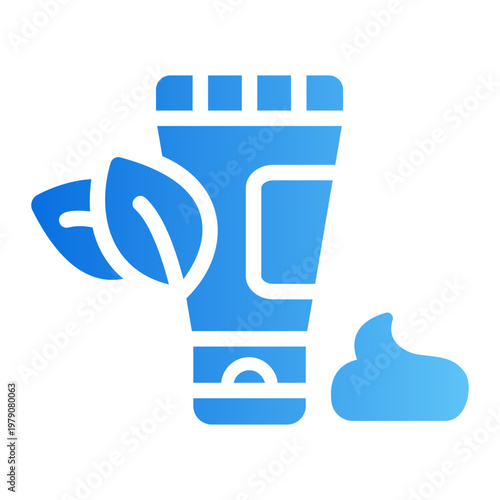 Eco cosmetic bottle Line Gradient Icon