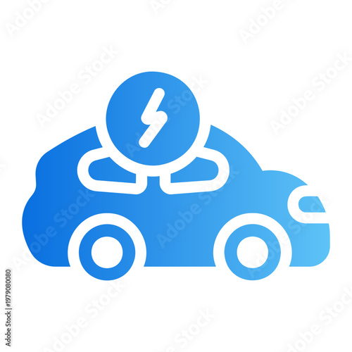 Electric car Line Gradient Icon
