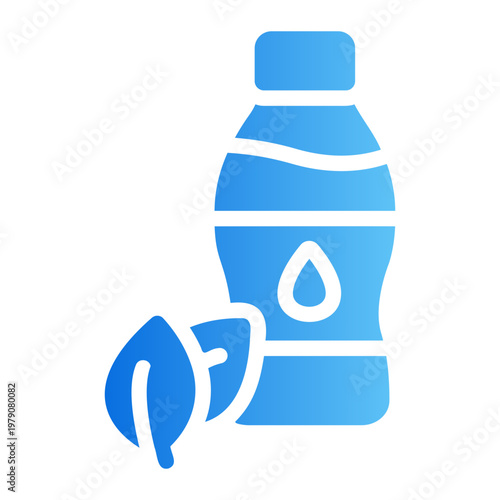 Eco water bottle Line Gradient Icon