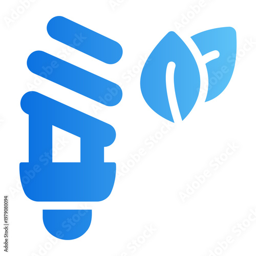 Energy saving bulb Line Gradient Icon
