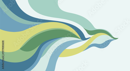 Abstract Wavy Lines in Various Colors 1.