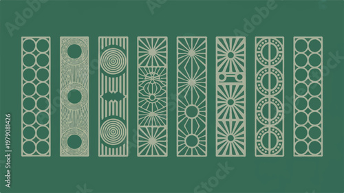 An illustration showcases various pest control and insect patterns on a green background